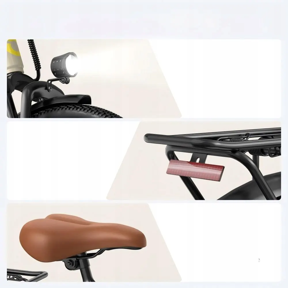 Bicicleta eléctrica Aairsk SU7 con capacidad de carga máxima de 120 kg.