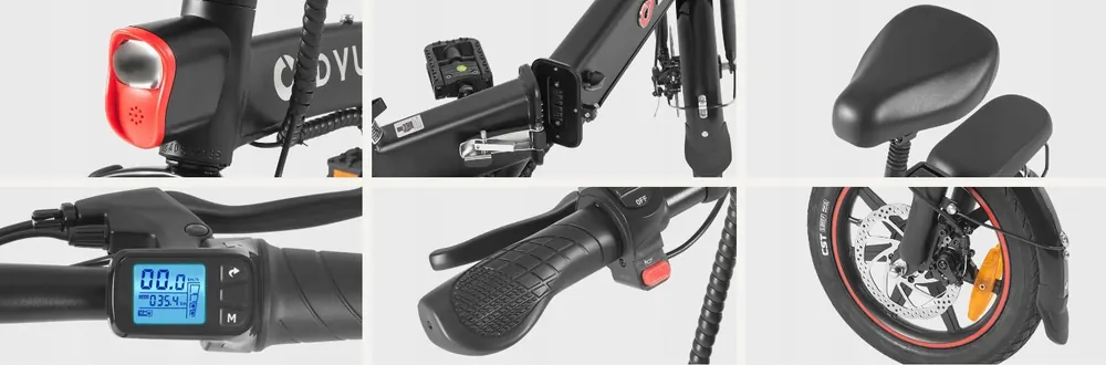 DYU A5 Bicicleta Eléctrica Plegable Urbana image 6