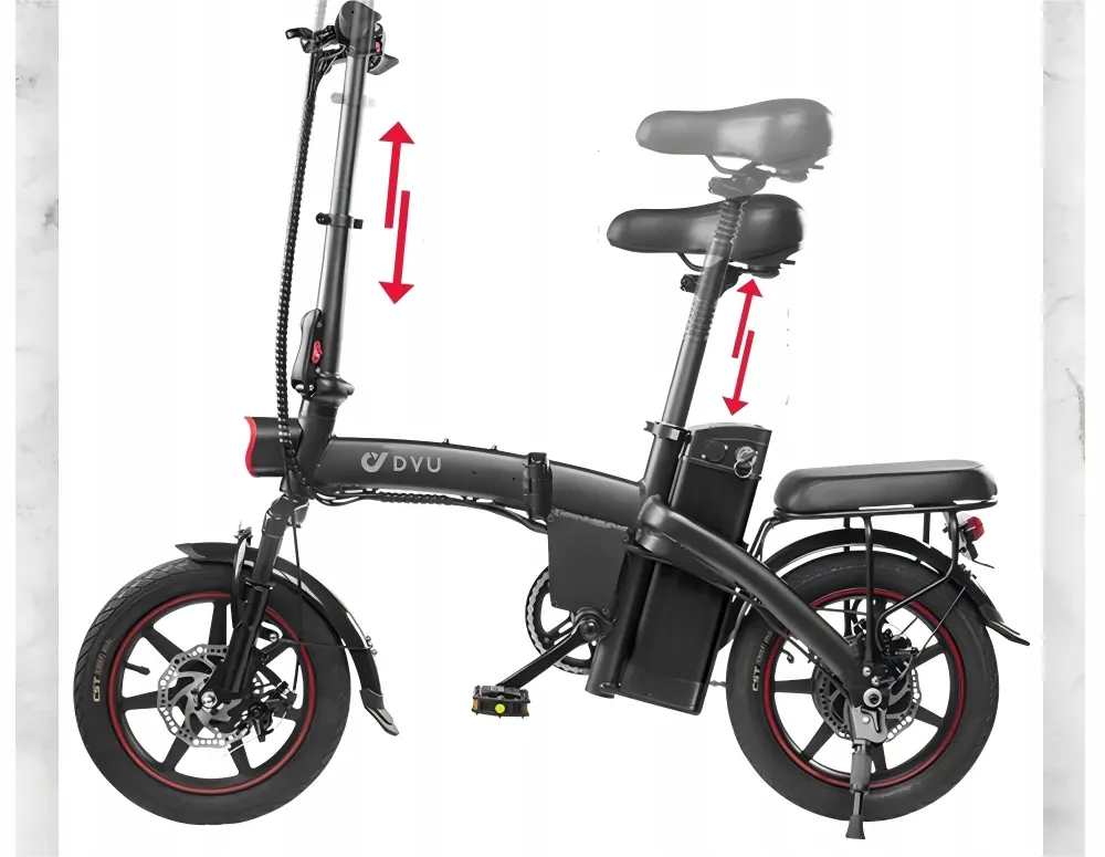 Bicicleta eléctrica DYU A5 plegable en embalaje original