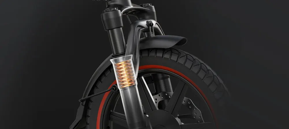 Bicicleta eléctrica plegable DYU A5 unisex para ciudad con batería 48V