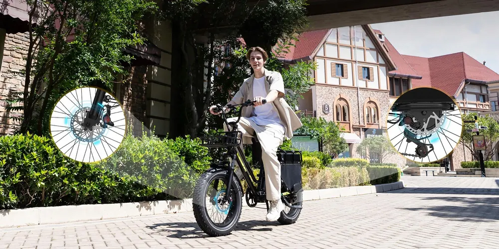 Bicicleta eléctrica KOOLUX 1000W con batería incluida, 48V65Ah y freno de aceite.