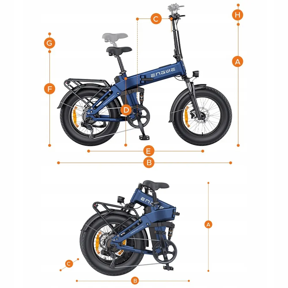 Bicicleta eléctrica Engwe Engine Pro 3.0 Boost 250W para usuarios de 165 a 190 cm