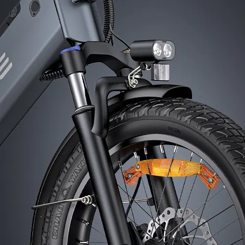 Bicicleta eléctrica ENGWE LE20 azul apta para usuarios de 150 a 190 cm.