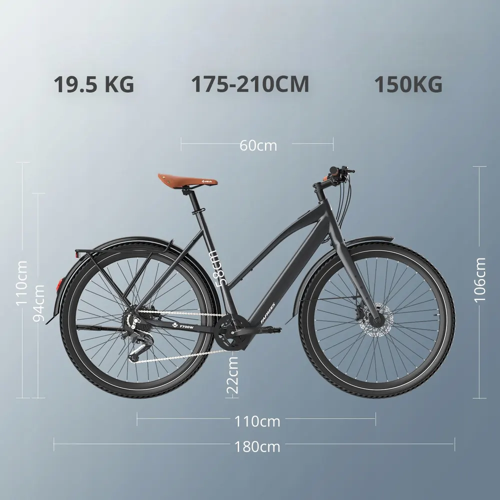 FAFREES 700C Bicicleta Eléctrica Urbana image 10