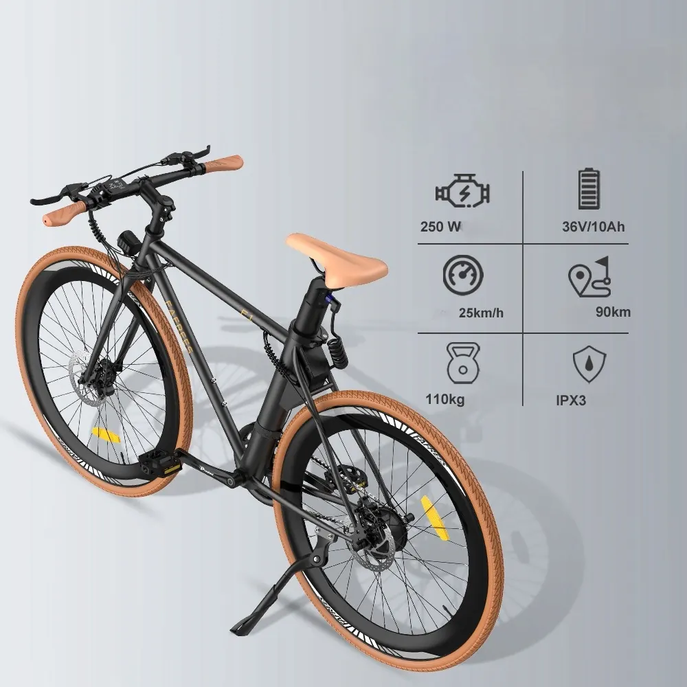 Bicicleta eléctrica de carretera FAFREES F1 en embalaje original