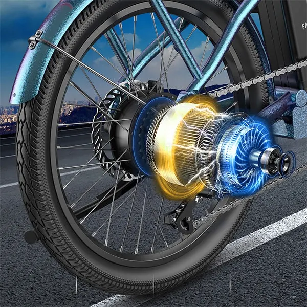 Cuadro de 20 pulgadas en bicicleta eléctrica plegable FAFREES F20 Lasting