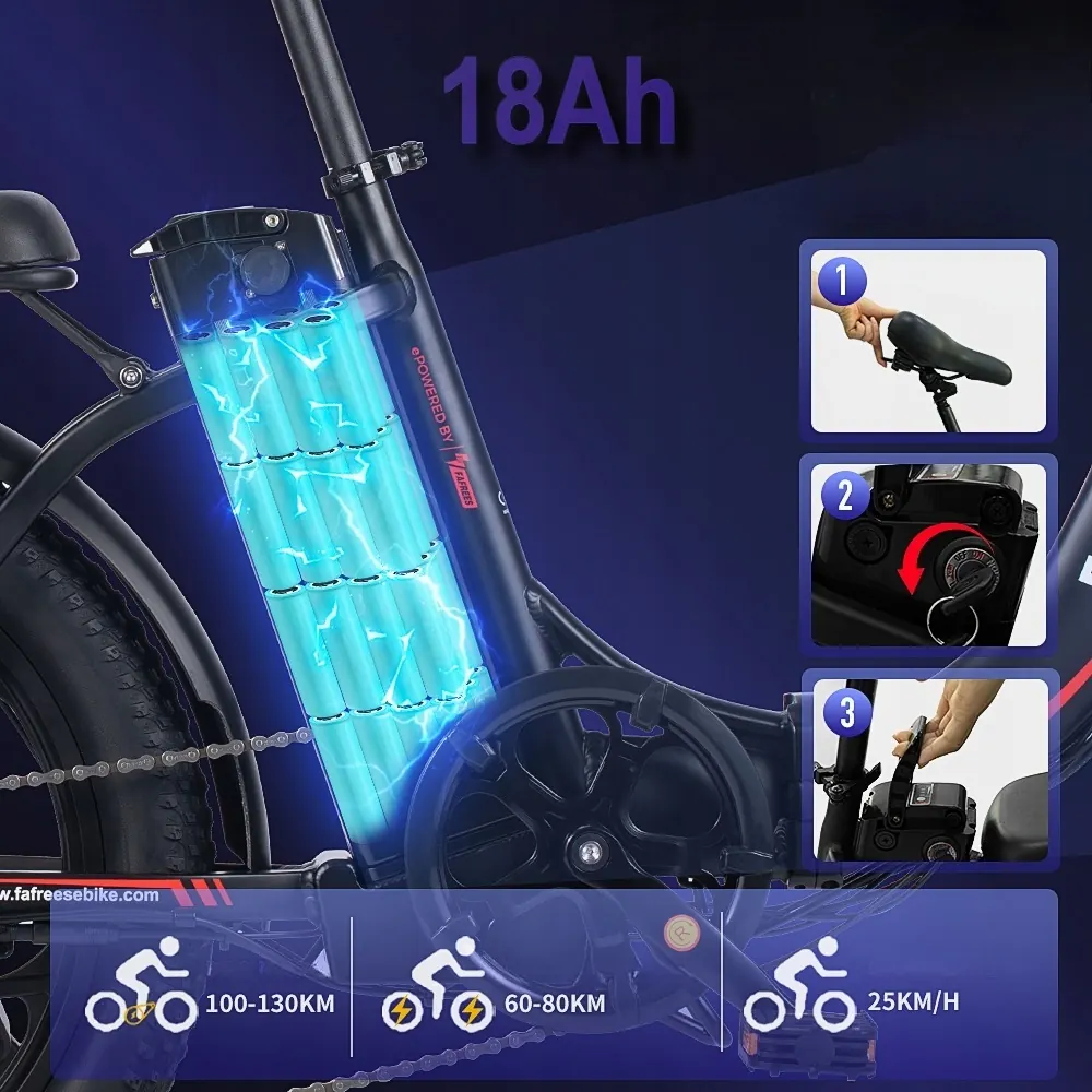 FAFREES F20 Fat Tire Eléctrica Plegable image 2