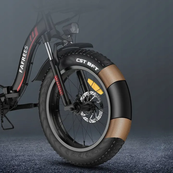 Motor de 250W nominal en la bicicleta eléctrica FAFREES F20 MAX
