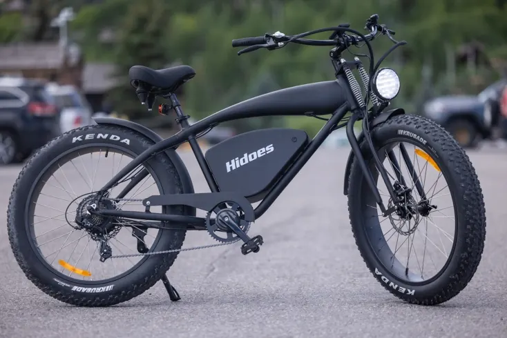 Logotipo de la marca Hidoes en la bicicleta eléctrica HIDOES B3 Fat Tire