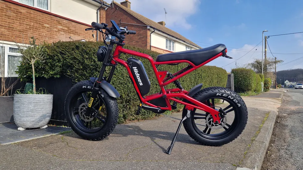 Bicicleta eléctrica Hidoes B6 empaquetada con peso total de 48.79 kg