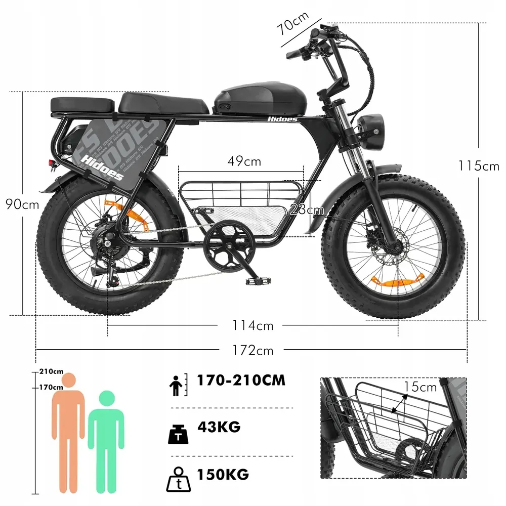 Hidoes B9 eléctrica 48V 33.8Ah con batería y frenos hidráulicos