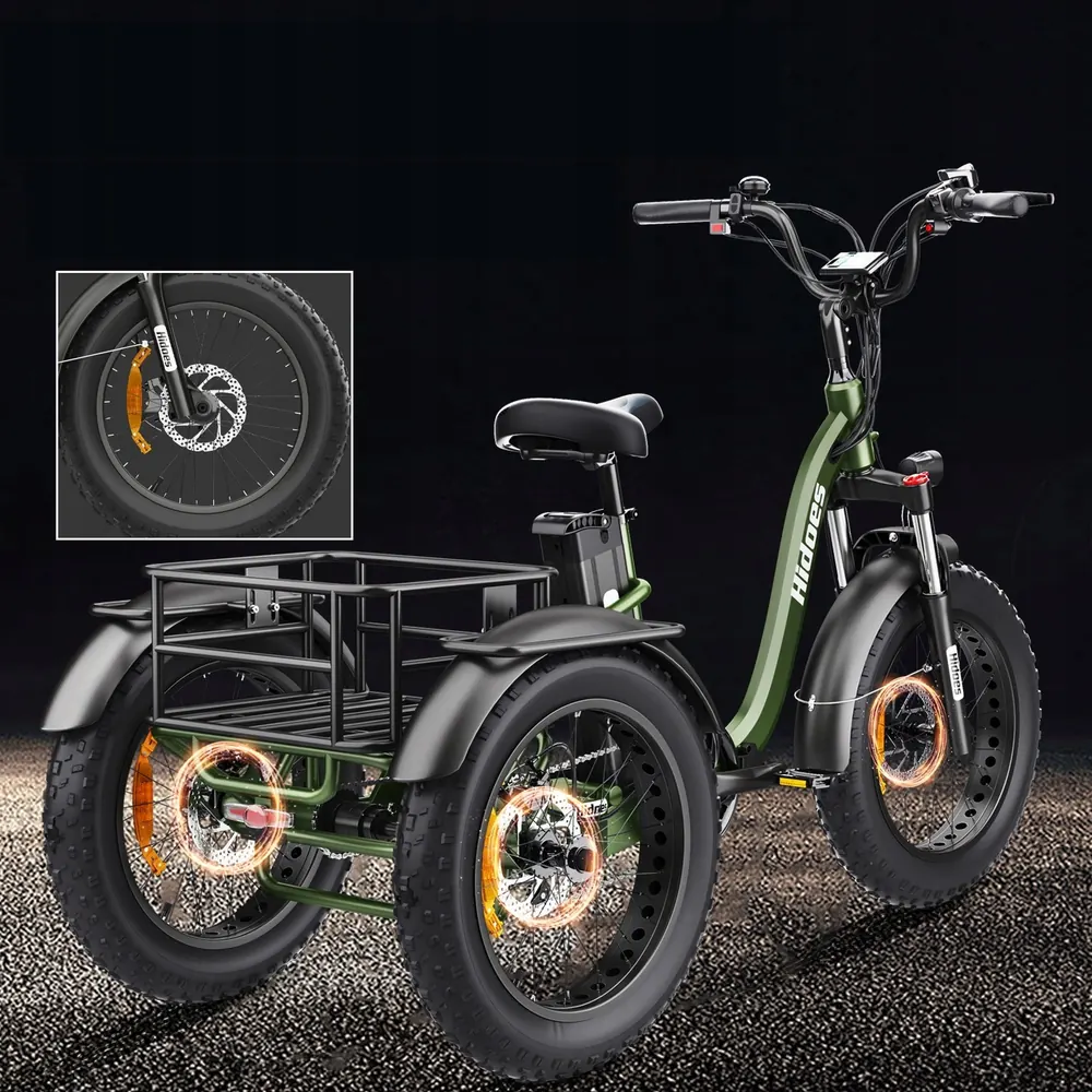 Ruedas todoterreno de 20 pulgadas en bicicleta eléctrica Hidoes HD-ET1