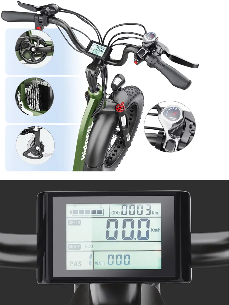 Motor de 750W en la bicicleta eléctrica Hidoes HD-ET1 para terrenos
