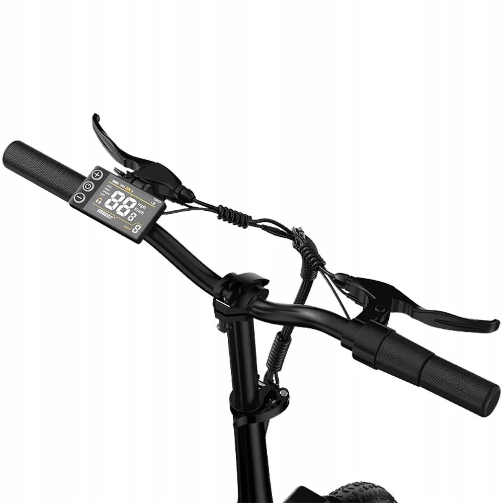 KOOLUX X10 con cuadro de 16 pulgadas, plegable y compacto.