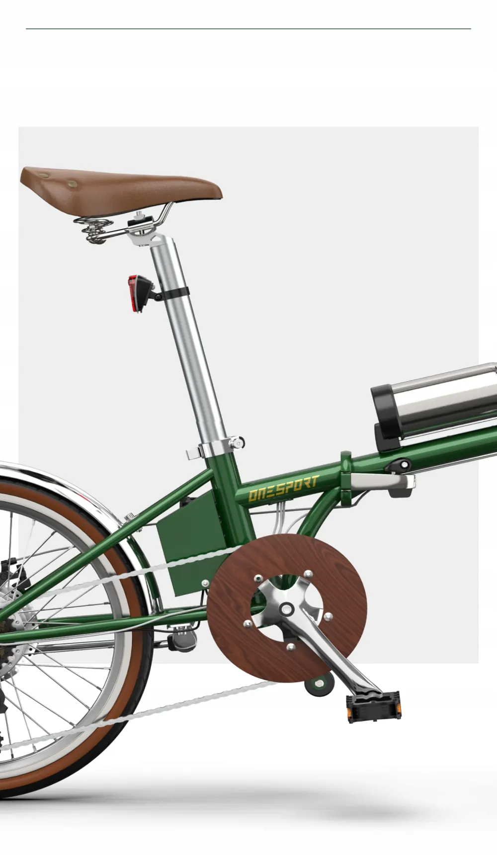 Cuadro de acero Cr-Mo de la bicicleta eléctrica ONESPOT OT02 PRO.