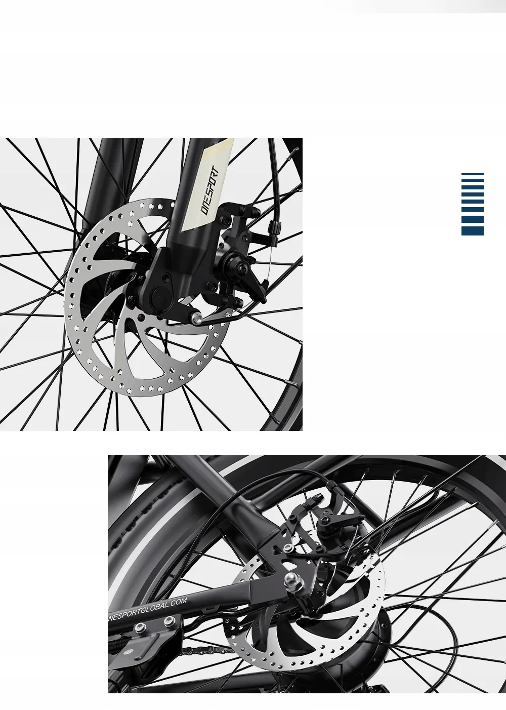 ONESPORT OT16-2 Bicicleta Eléctrica Plegable image 8