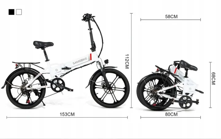 Caja original de la bicicleta eléctrica SAMEBIKE 20LVXD30-II