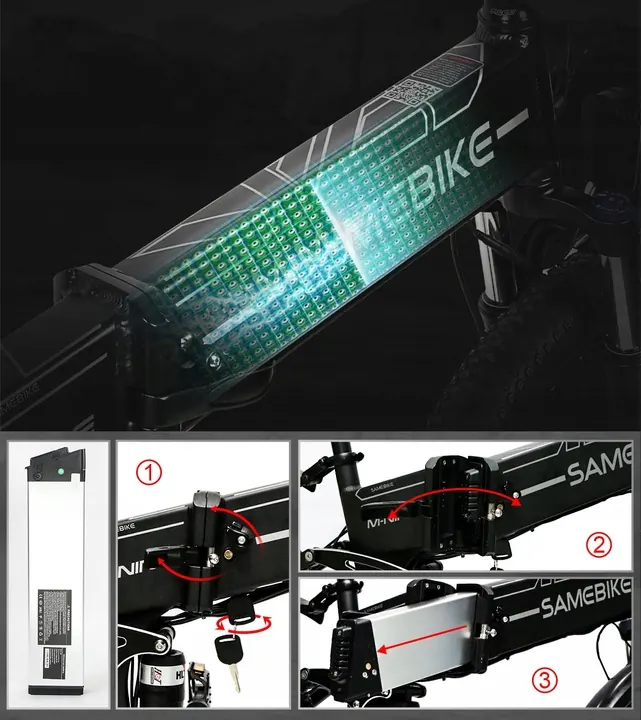 Rueda de 26 pulgadas de la bicicleta eléctrica SAMEBIKE LO26-II-FT-YD