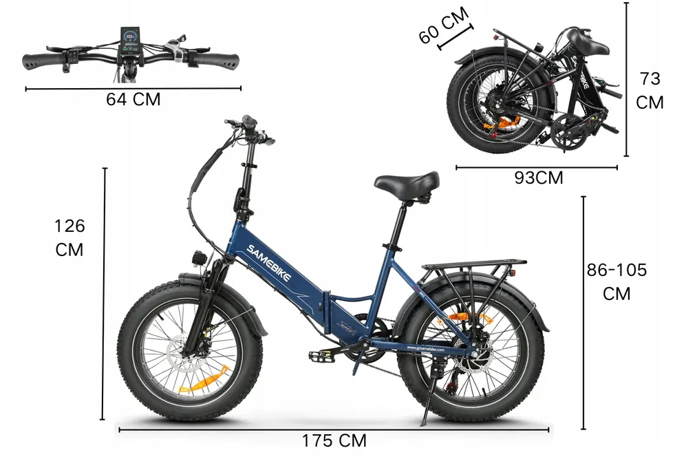 SAMEBIKE LOTDM200-II Bicicleta Eléctrica Urbana image 2