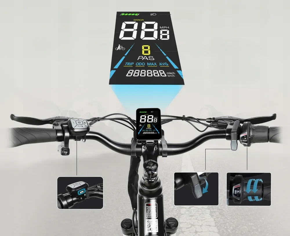 SAMEBIKE RS-A01 Pro bicicleta eléctrica con cuadro de acero resistente