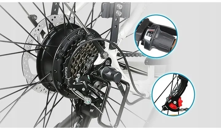 Samebike RS-A07 bicicleta eléctrica unisex para uso urbano con autonomía 80 km