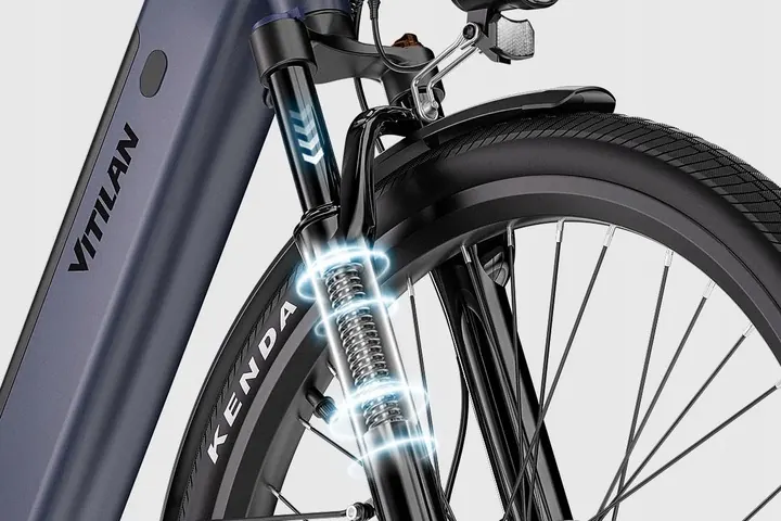 Bicicleta eléctrica Vitilan L5 en color verde con diseño moderno