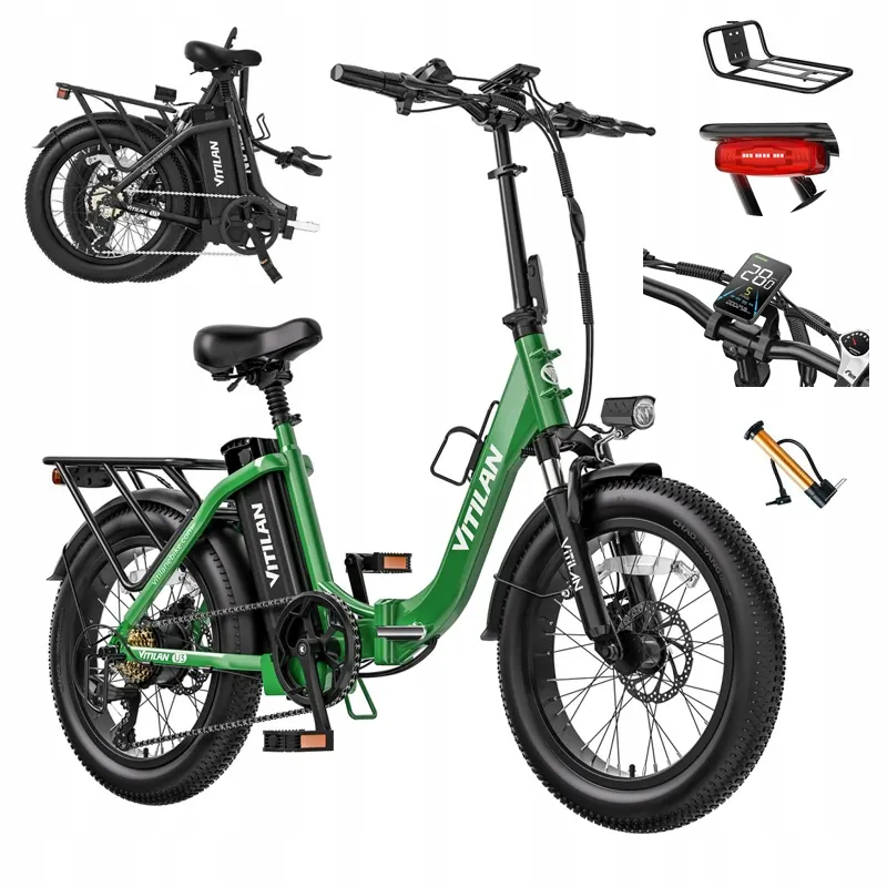 VITILAN U3 bicicleta eléctrica urbana con neumáticos 20x3.0