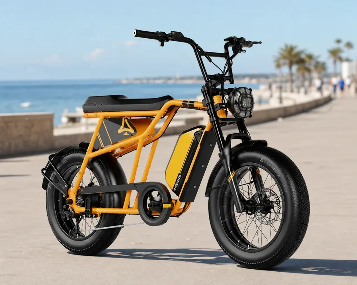 Bicicleta eléctrica urbana en una calle española