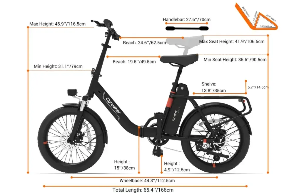 Cyrusher Loop Bicicleta Eléctrica Plegable Urbana image 2