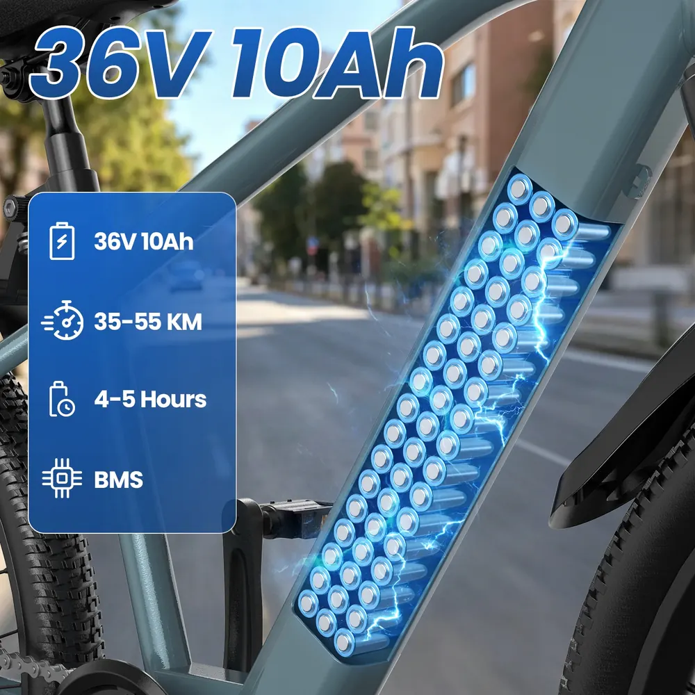 Bicicleta eléctrica Aairsk GT300 parcialmente ensamblada y ajustada