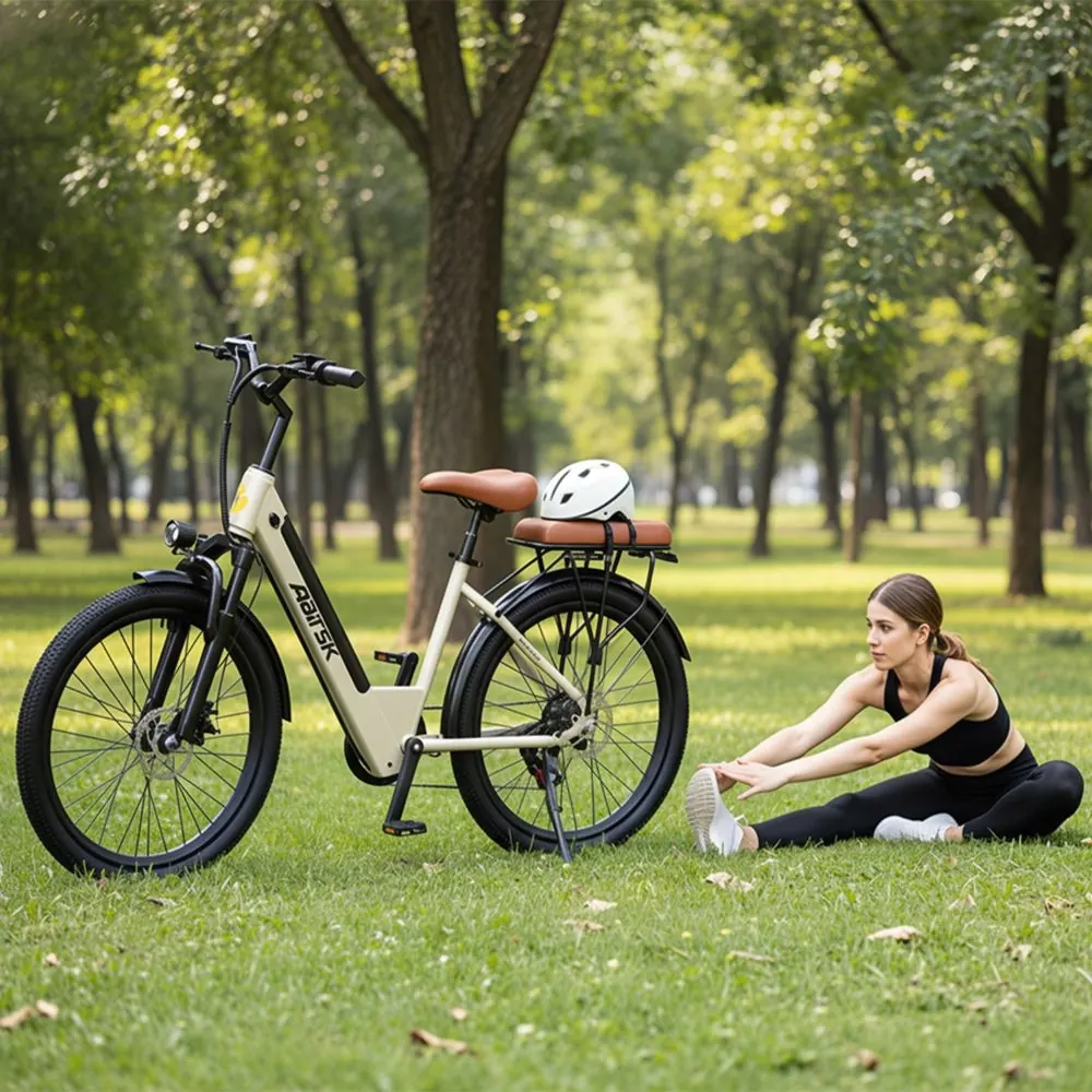 Bicicleta eléctrica Aairsk S600 de diseño unisex apta para hombres y mujeres.