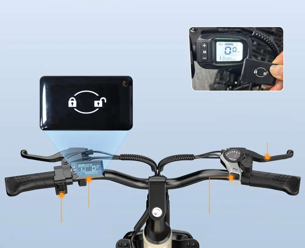 Cuadro talla L de la bicicleta eléctrica Aairsk S600 para ciclistas altos.