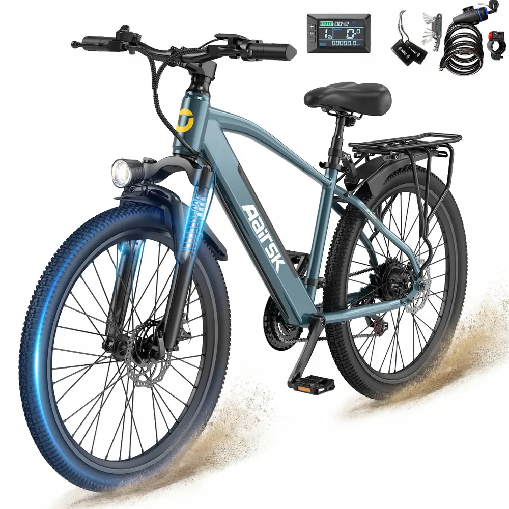 Bicicleta eléctrica Aairsk S800 para hombre y mujer, batería 36V13Ah