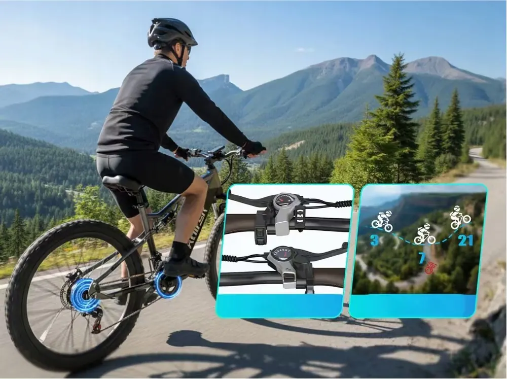 Bicicleta eléctrica Aairsk XT90 apta para usuarios de 160 a 200 cm de altura
