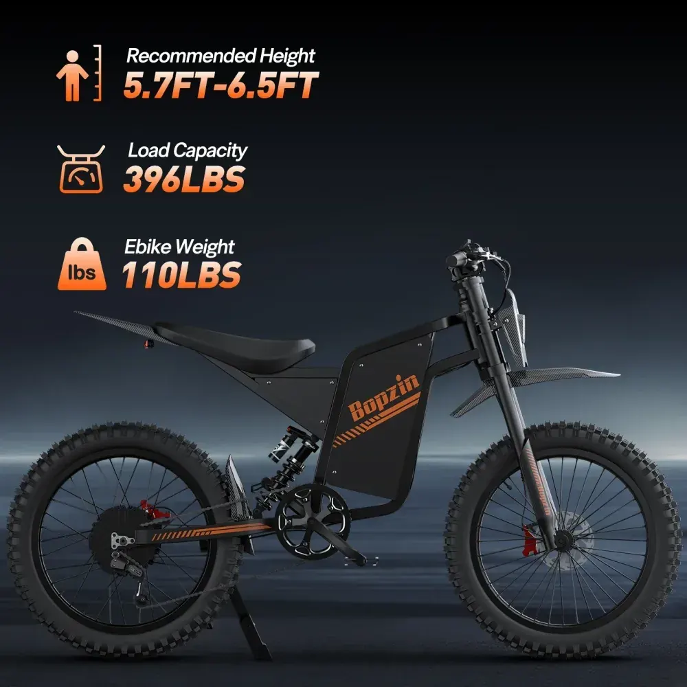 Bopzin Q8 Fat Tire Eléctrica de Montaña image 6