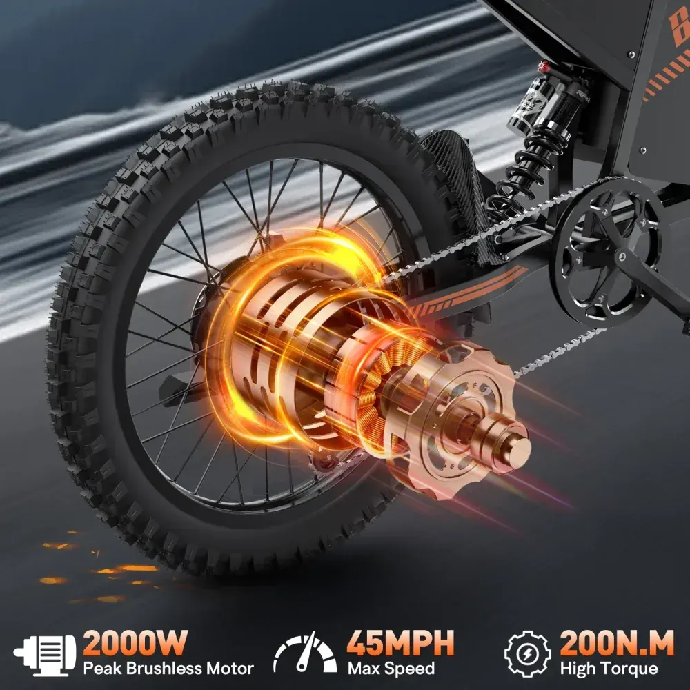 Bopzin Q8 Fat Tire Eléctrica de Montaña image 8