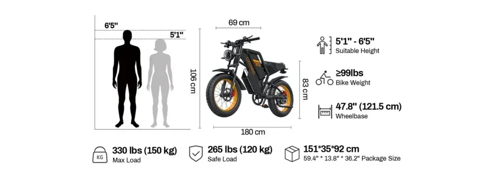 Coswheel GT20 Bicicleta Eléctrica Fat Tire image 2