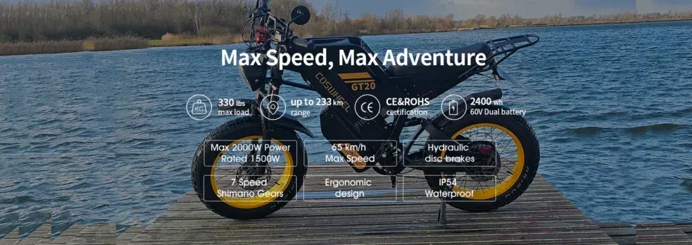Coswheel GT20 Max Bicicleta Eléctrica Fat Tire image 3