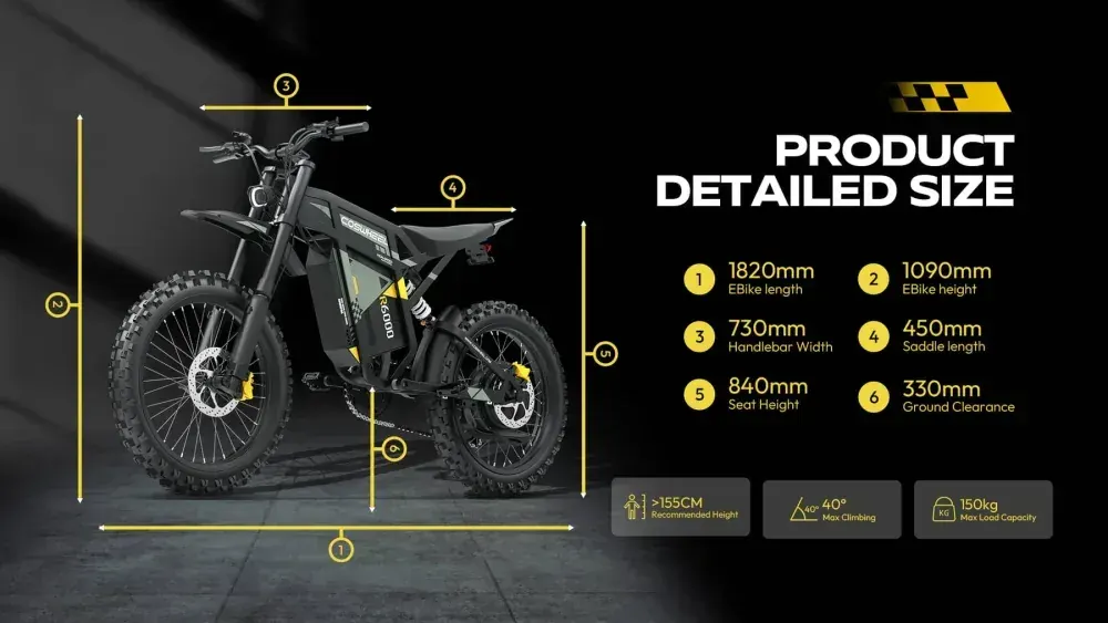 Coswheel R6000 Bicicleta Eléctrica de Montaña image 9