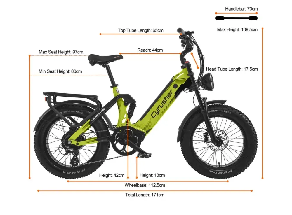 Cyrusher Kommoda Pro Bicicleta Eléctrica Fat Tire image 2