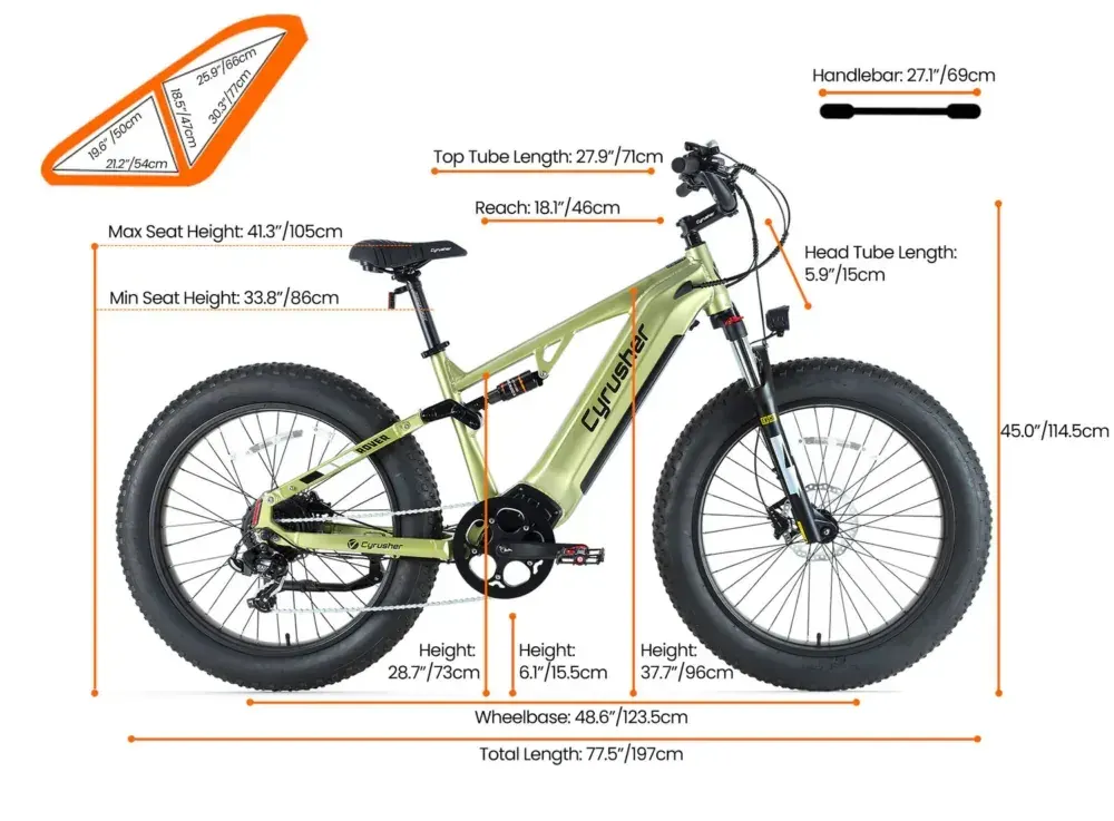 Cyrusher Rover Bicicleta Eléctrica Fat Tire image 2
