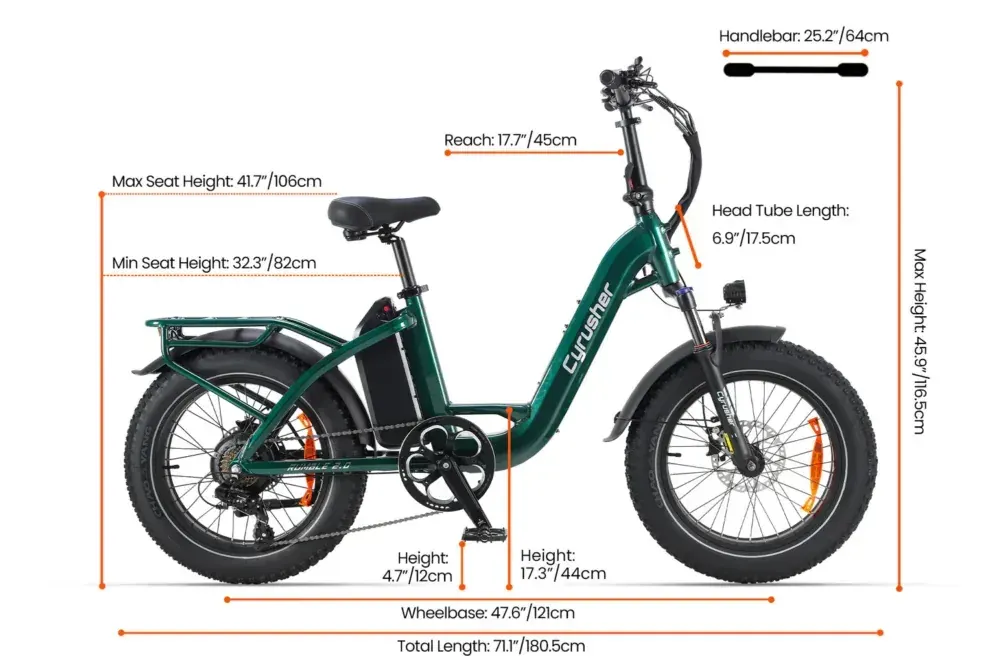 Cyrusher Rumble 2.0 Bicicleta Eléctrica Fat Tire image 2