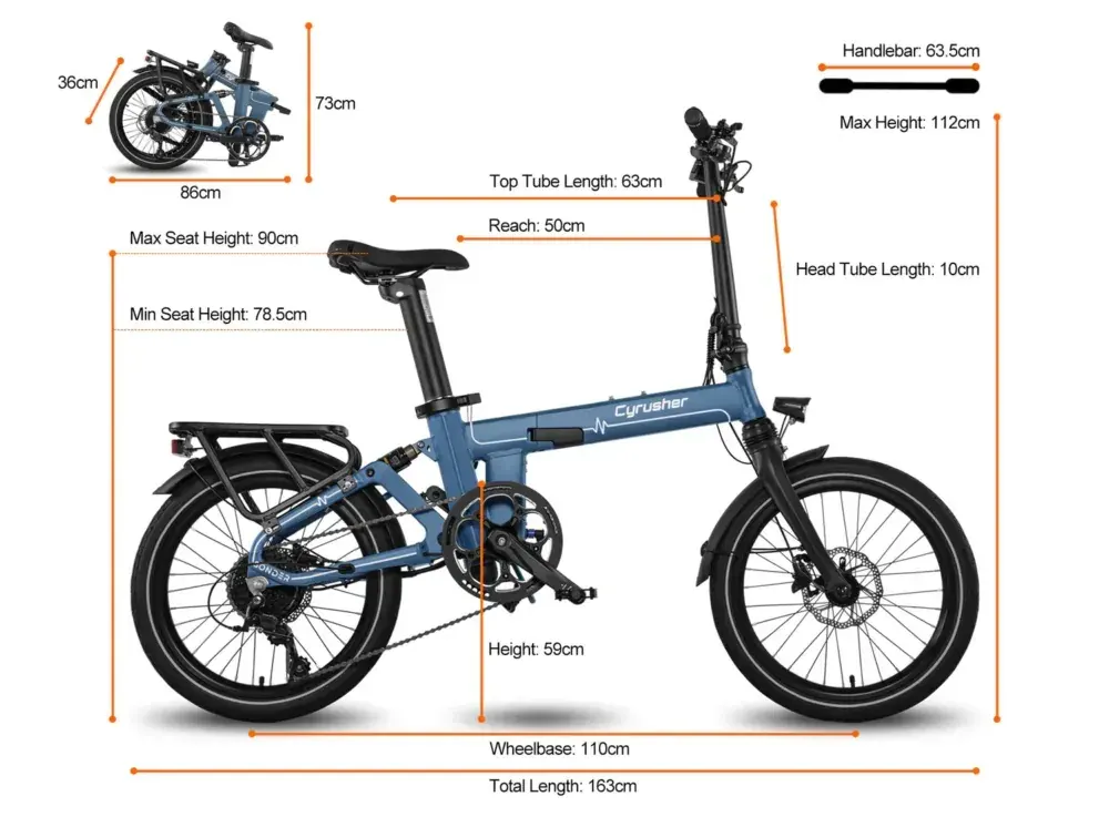 Cyrusher Sonder Bicicleta Eléctrica Plegable image 2