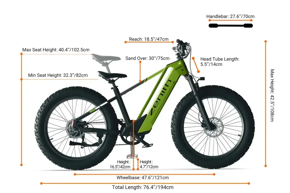Cyrusher Zenith Bicicleta Eléctrica Fat Tire image 2