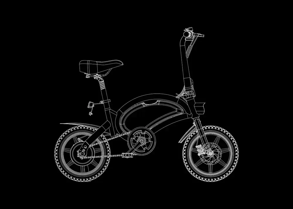 DYU D3F Bicicleta Eléctrica Plegable de 14 Pulgadas image 2