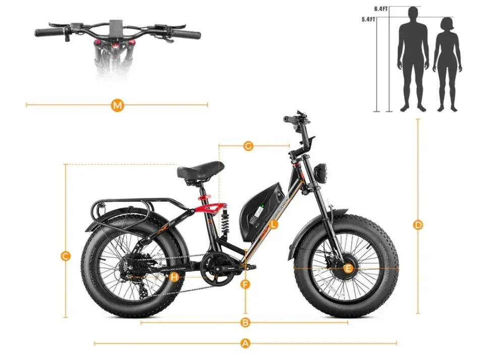 Eahora Luna II Bicicleta Eléctrica Fat Tire image 2