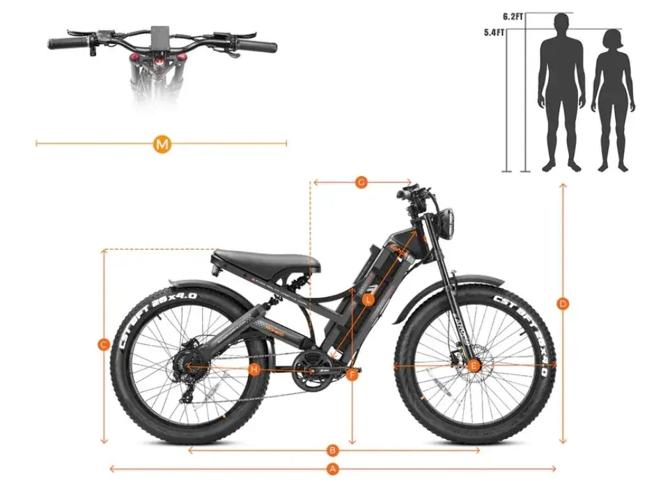 Eahora Romeo Pro Bicicleta Eléctrica Fat Tire image 2