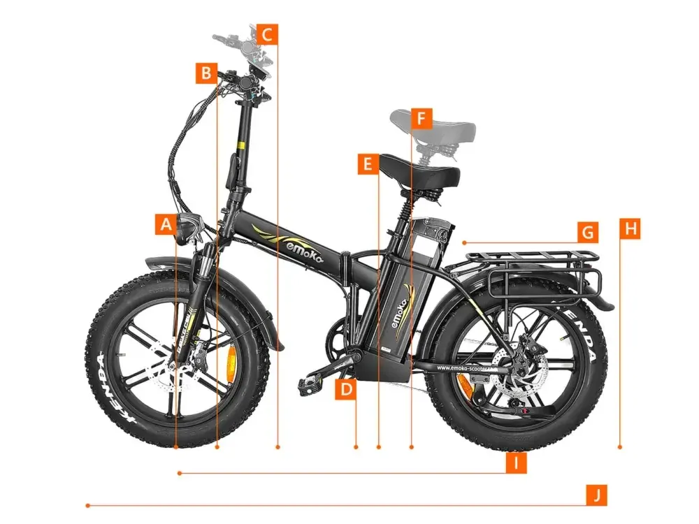 Emoko C94 Bicicleta Eléctrica de Carga para Reparto image 2