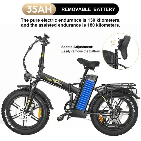 Emoko C94 Bicicleta Eléctrica de Carga para Reparto image 3