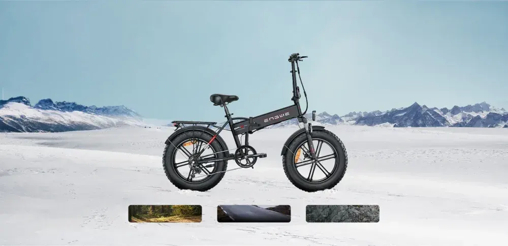 Engwe EP-2 Pro frenos de disco mecánicos de 160mm en rueda delantera